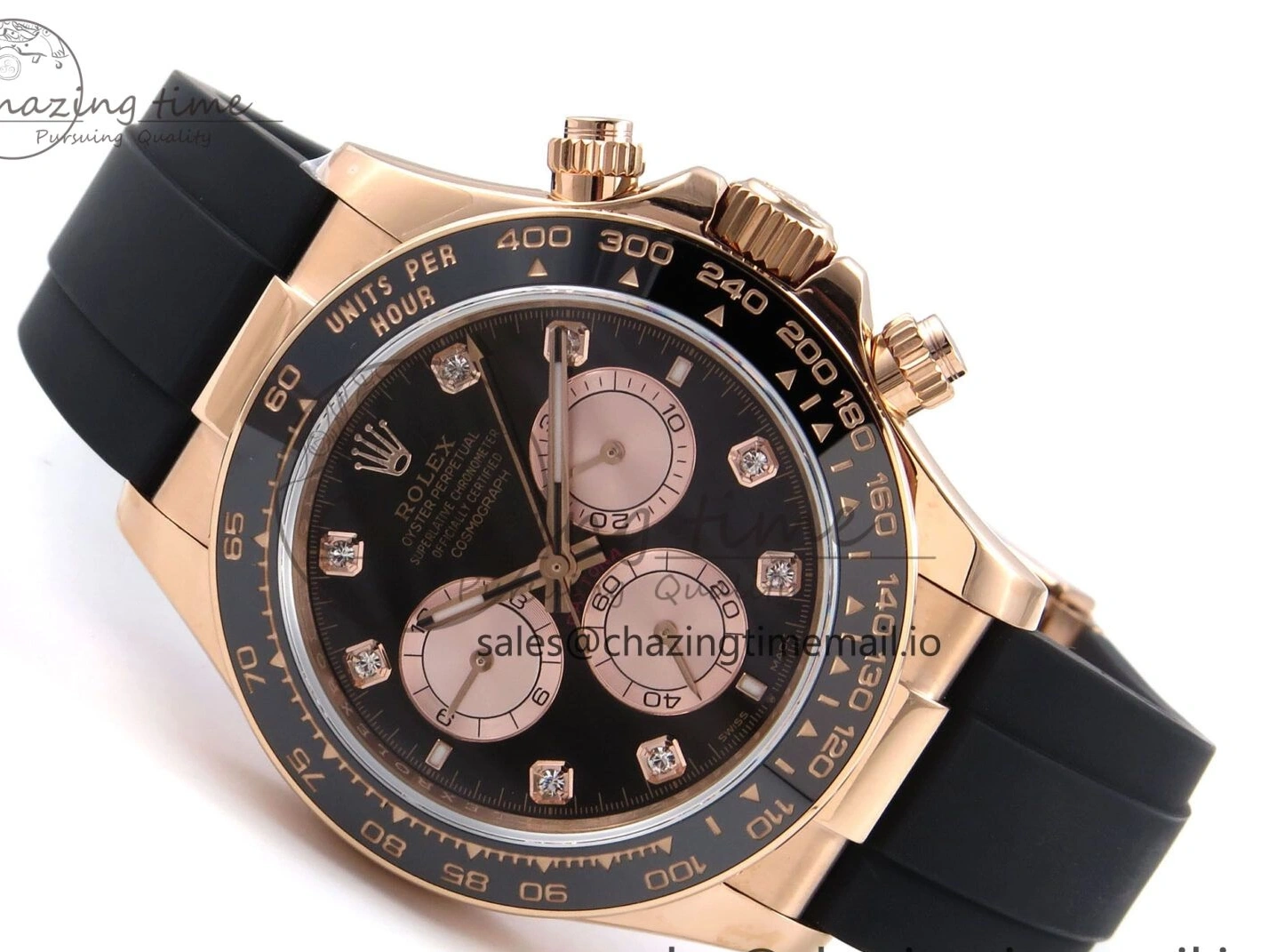 0106 Durable Daytona 126515 QF 1:1 Best Edition Black RG Diamonds Dial on Oysterflex Strap SH4131 V6（Gain Weight） 1207